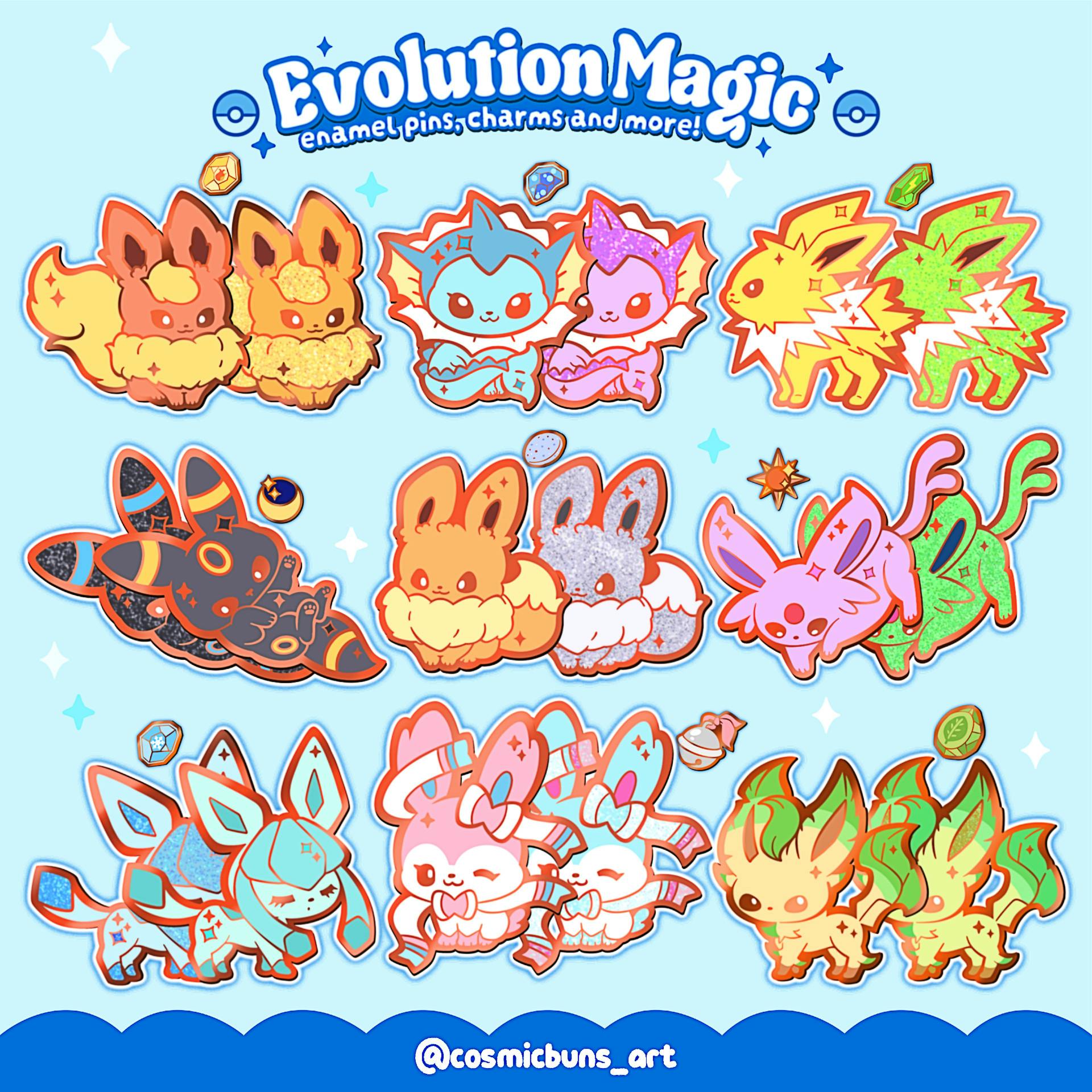 Get Ready for Evolution Magic: Enamel Pin and Charm Collection