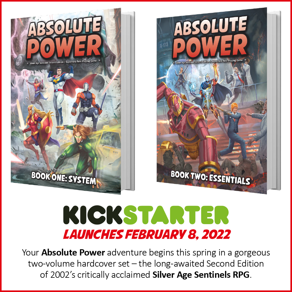 Get ready for a big 2022 superhero event with the Absolute Power RPG!